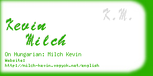 kevin milch business card
